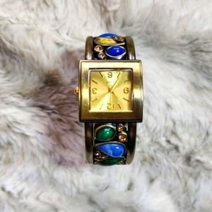 Vintage Japanese Watch With Stones Band